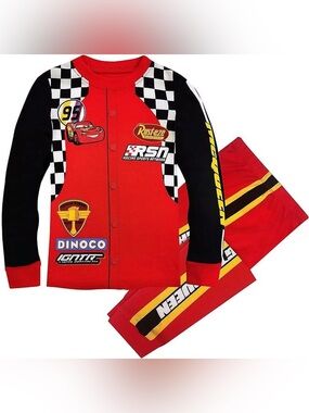 Disney Store Lightning McQueen Racing Suit Pajamas sz 4